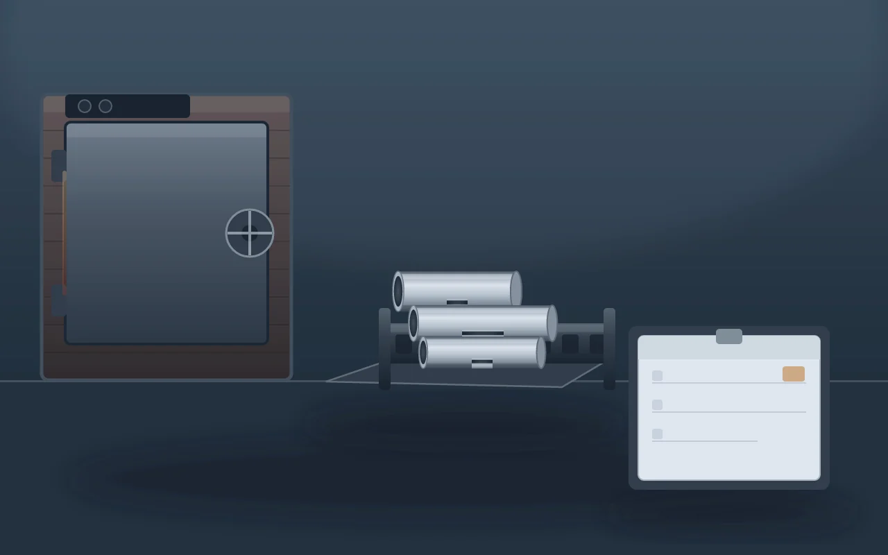 Illustration of a furnace load tray holding alloy tube samples beside blank heat-treatment travellers