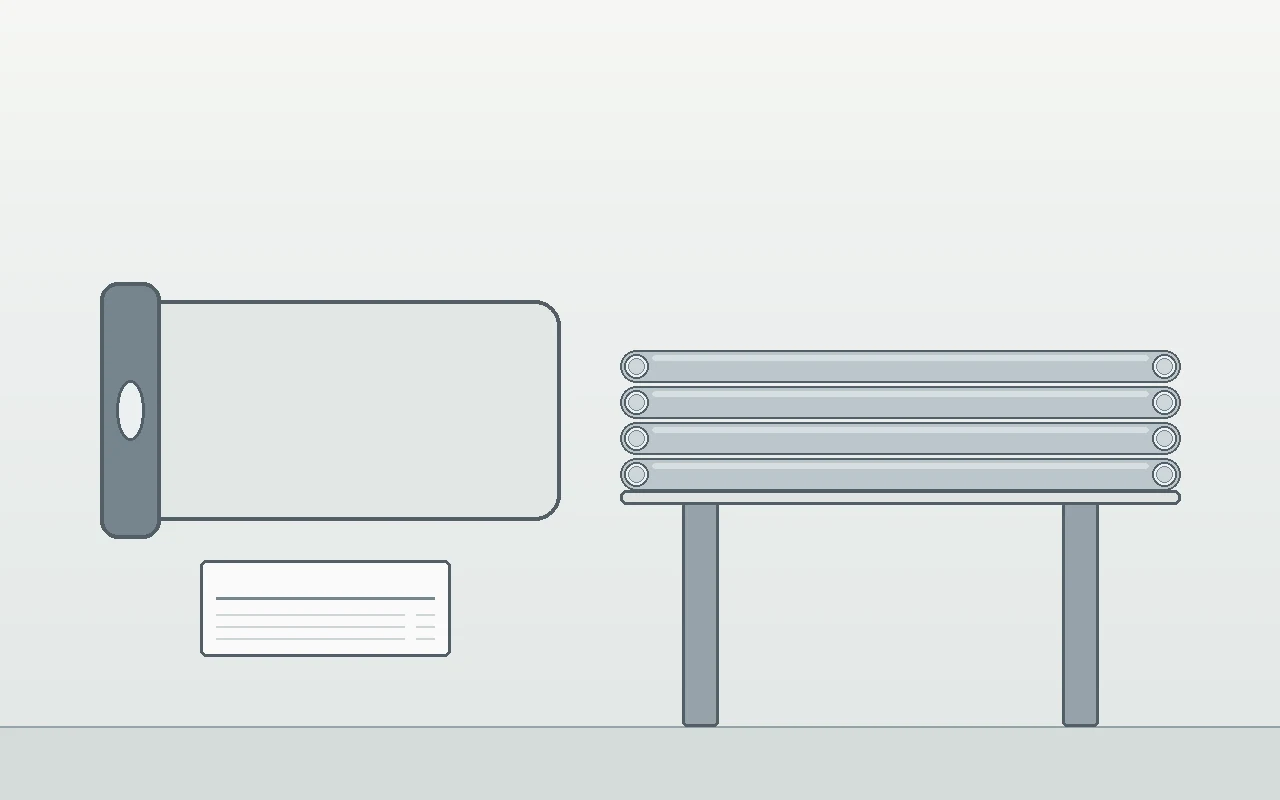 Illustration of straight and formed heat-exchanger tubes protected for plant receipt