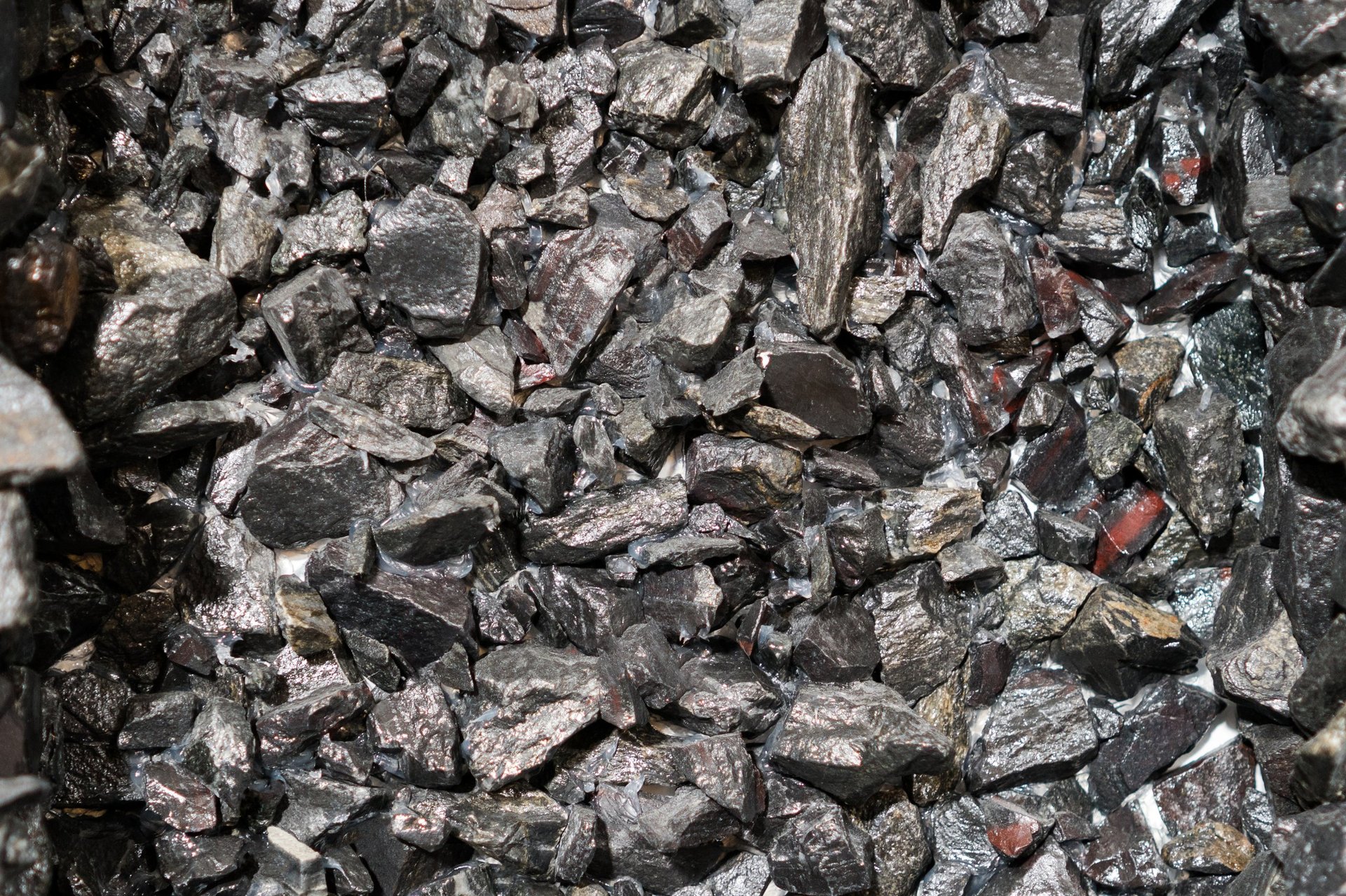 Representative Hematite Iron Ore material arranged for specification comparison and sampling.