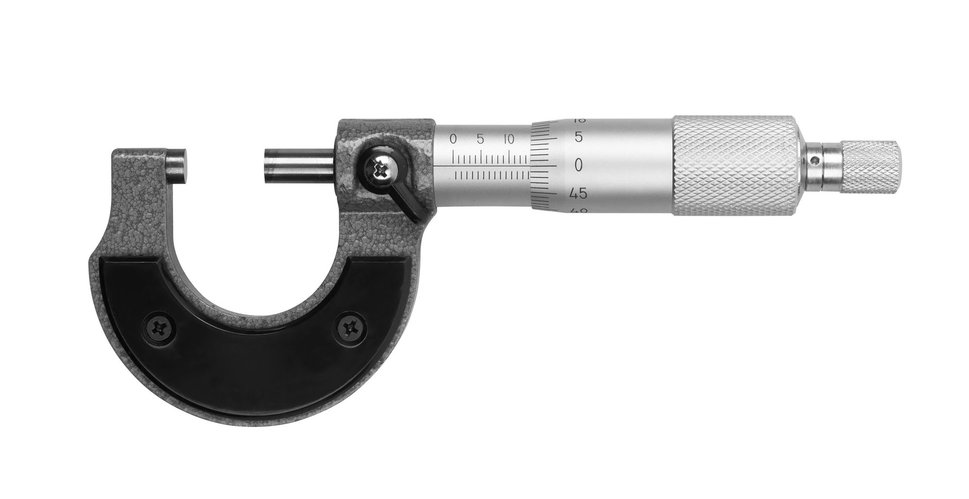 Micrometer used for precision thickness verification of sheet material