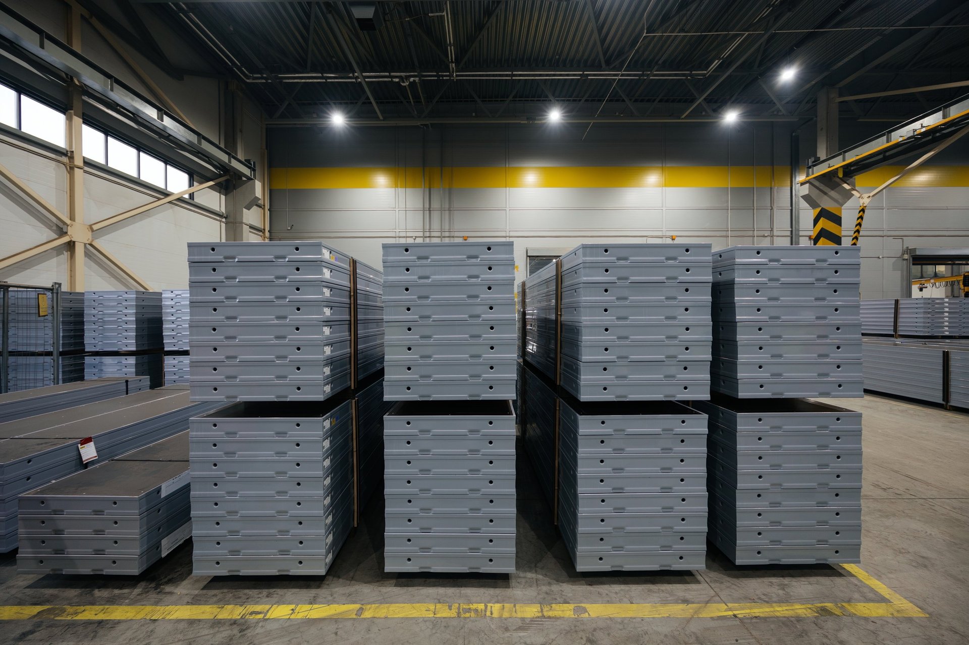 Standards procurement scene showing a bundled plate consignment