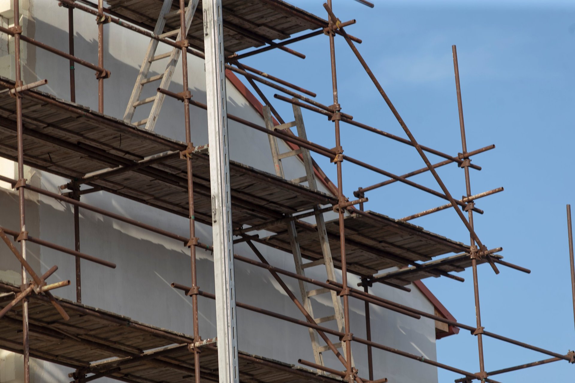Construction Access Scaffolding Tube — tube and coupler interface context