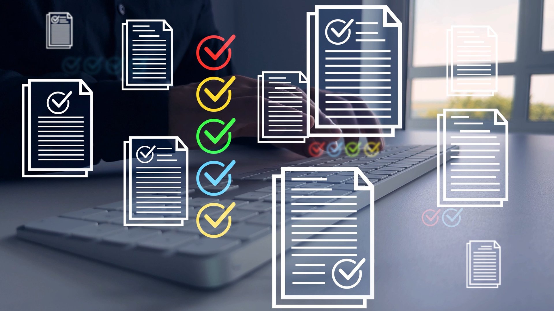 Checklist being completed against a set of written requirements