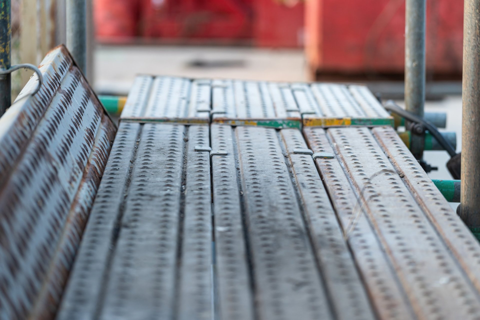 Steel Scaffolding Tube — scaffolding structure and tube interface context on an industrial construction site.