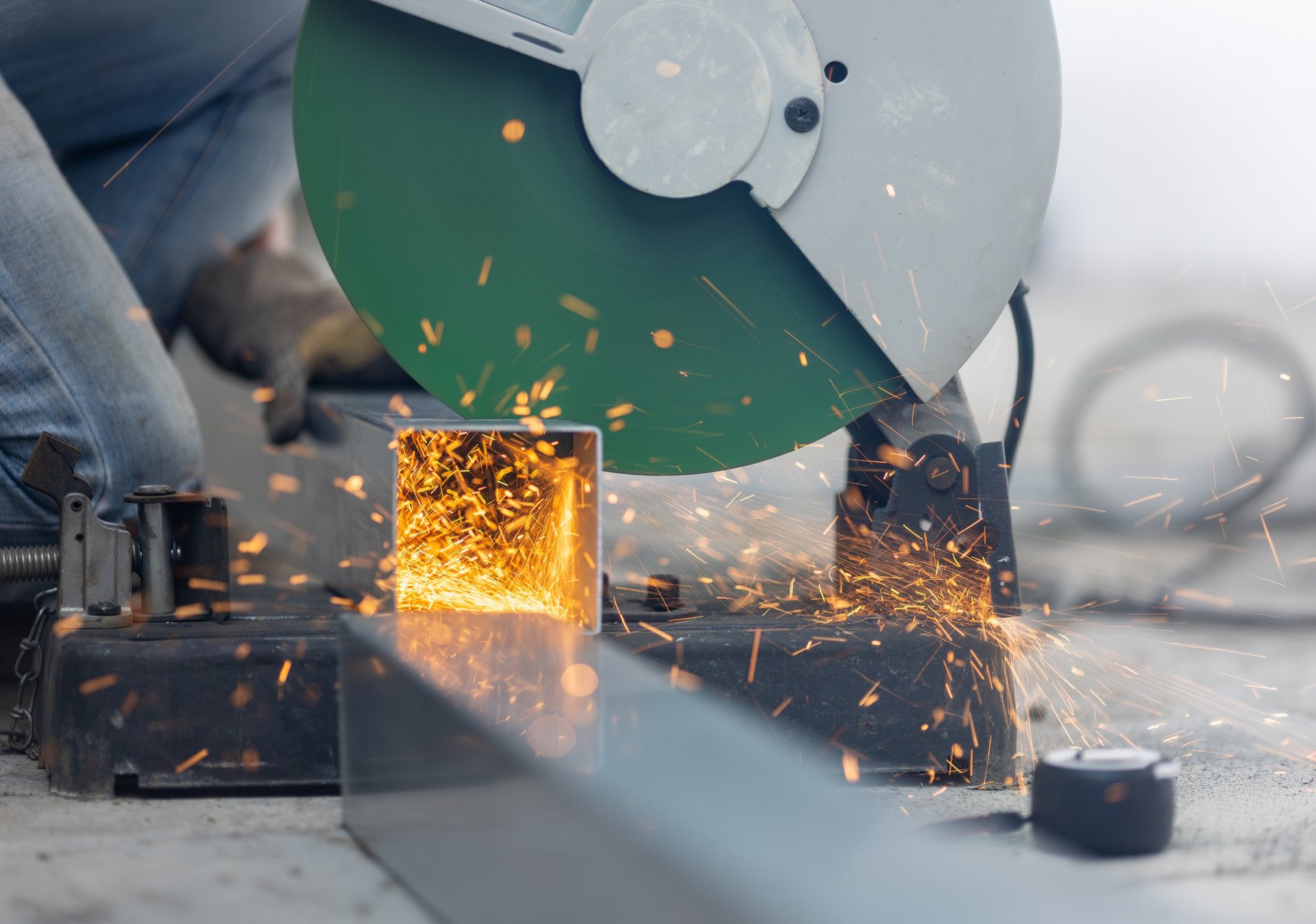 Materials procurement scene showing fabrication and cutting scope