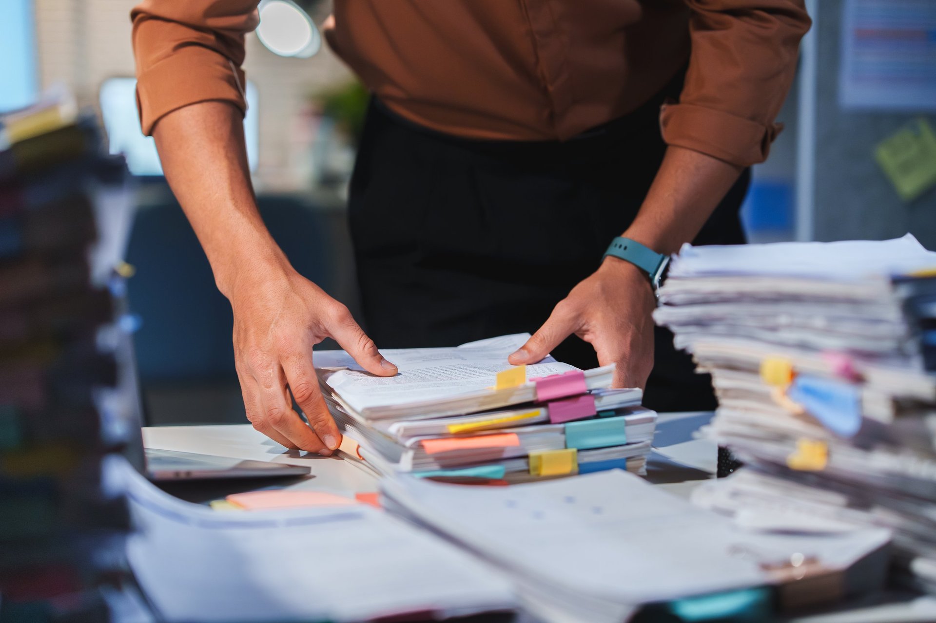 Technical documentation and records being organised for review