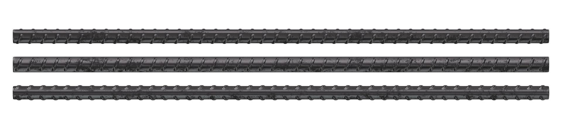 ASTM A615 Grade 40 Rebar — overhead flat-lay of grade 40 reinforcing bars with bar marks, size gauge and a project-specification callout pinned to the left edge.