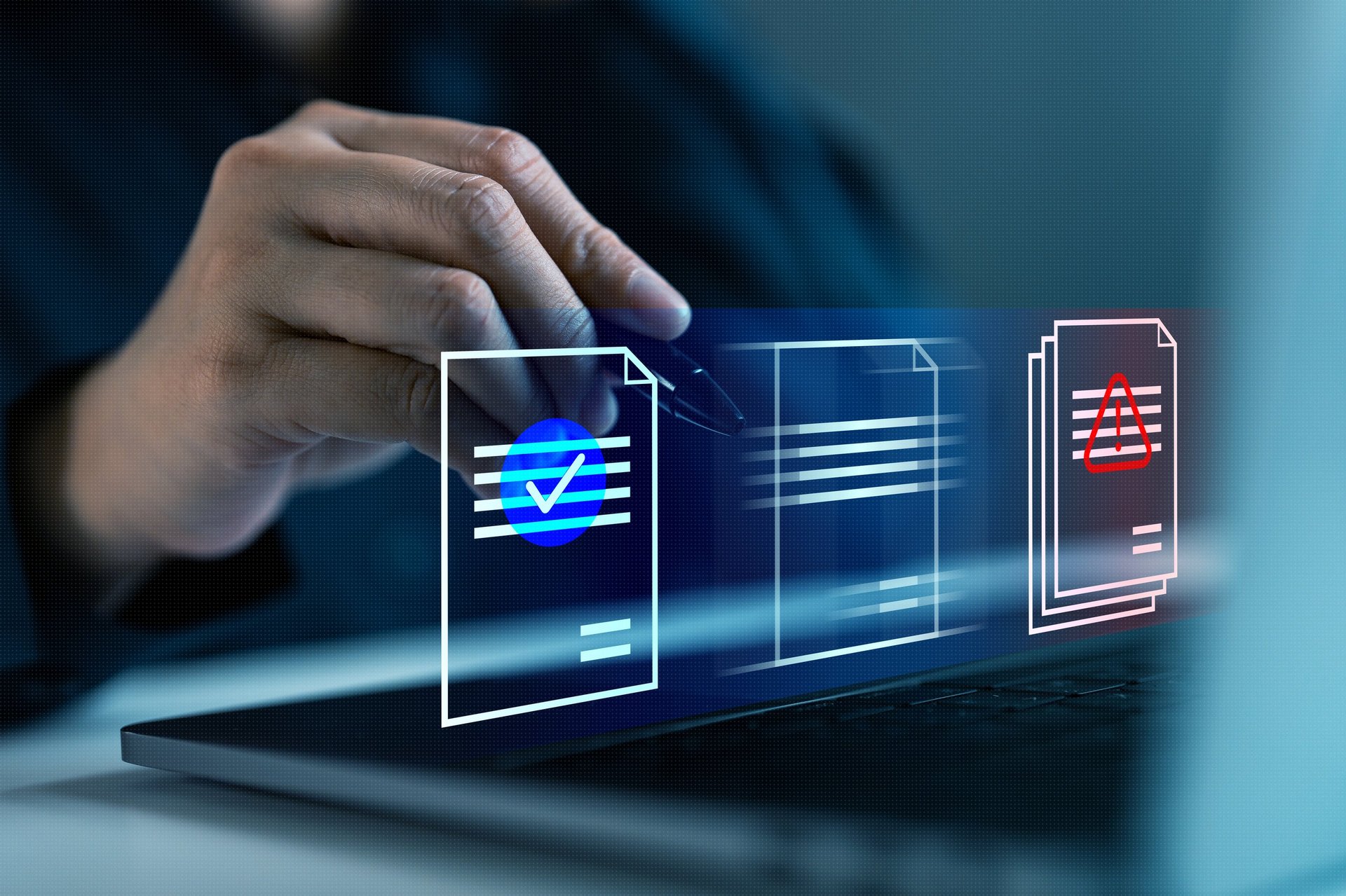 Document verification and compliance review process on a digital platform