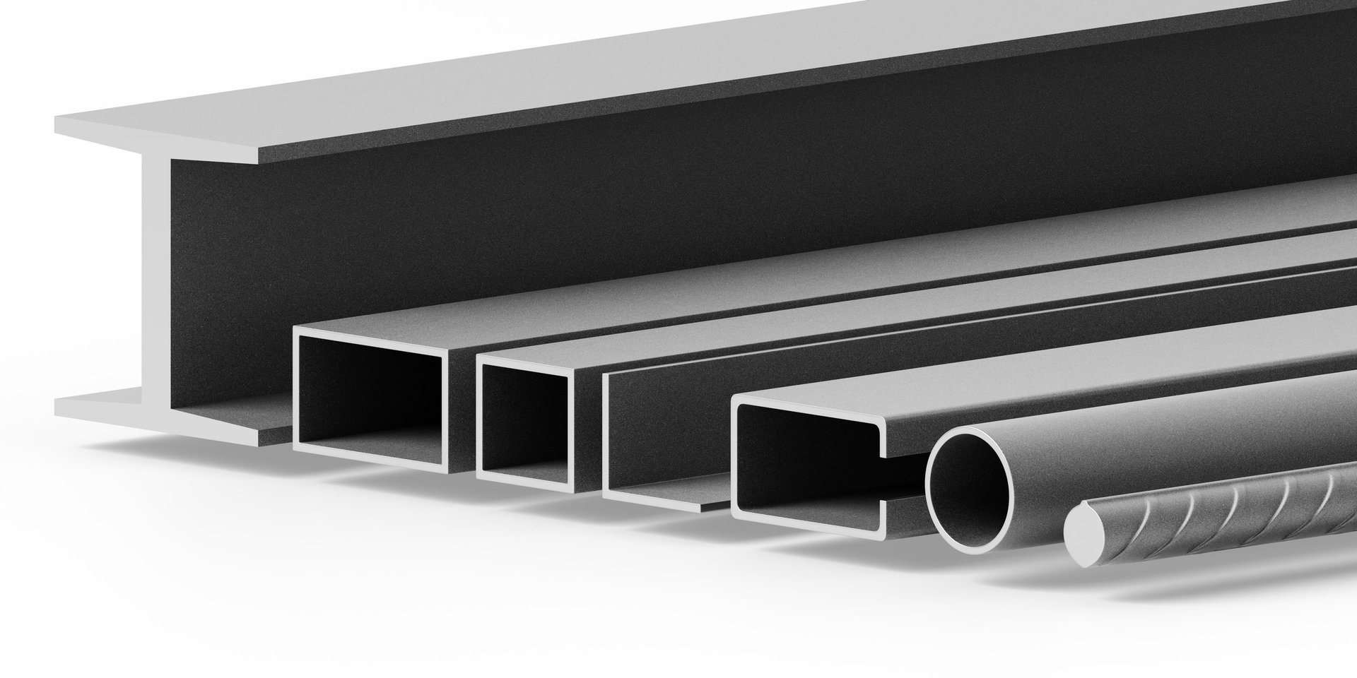 Hollow Sections Exporter dimensional verification — structural hollow section profiles showing shapes and cut-ends that must be verified before quotation