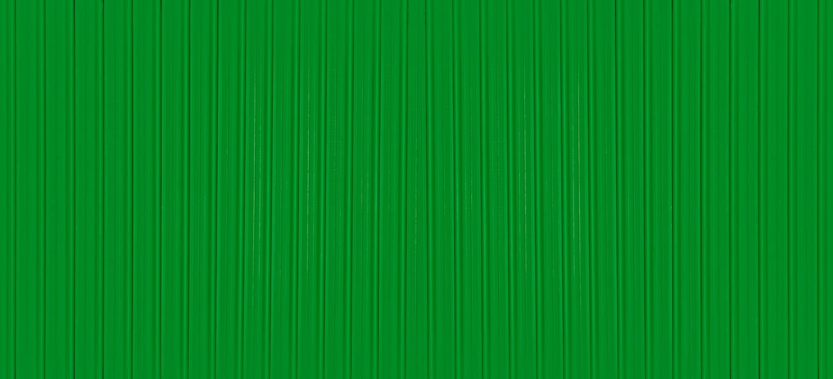 Corrugated coated steel sheet showing a formed painted surface