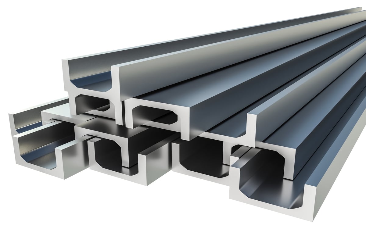 Parallel and tapered channel flanges shown side by side